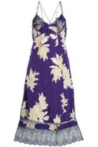 Zadig & Voltaire Zadig & Voltaire Roses Blossom Printed Silk Dress With Lace