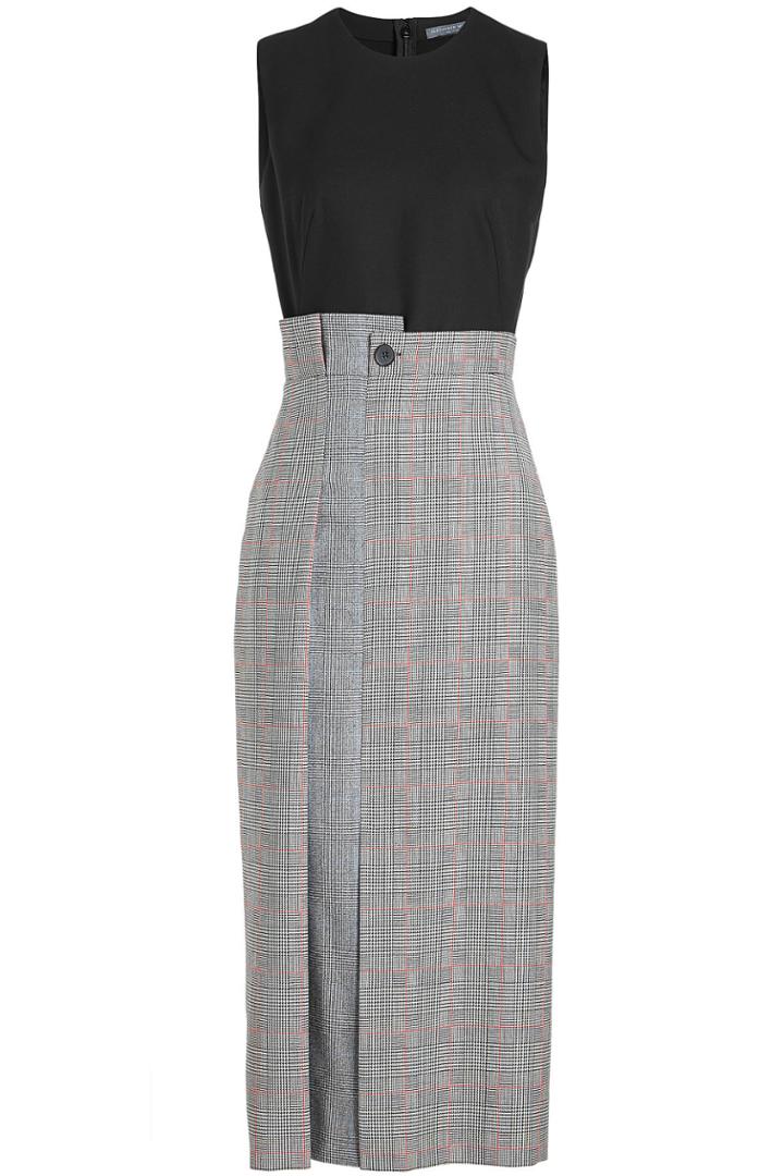 Alexander Mcqueen Alexander Mcqueen Asymmetric Pencil Dress In Wool And Silk