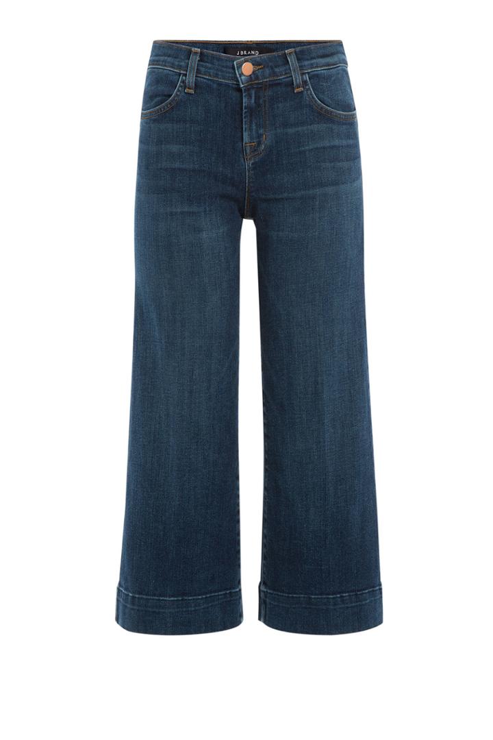 J Brand J Brand Cropped Wide Leg Jeans - None