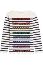 Marc Jacobs Marc Jacobs Striped Cotton Top With Sequins