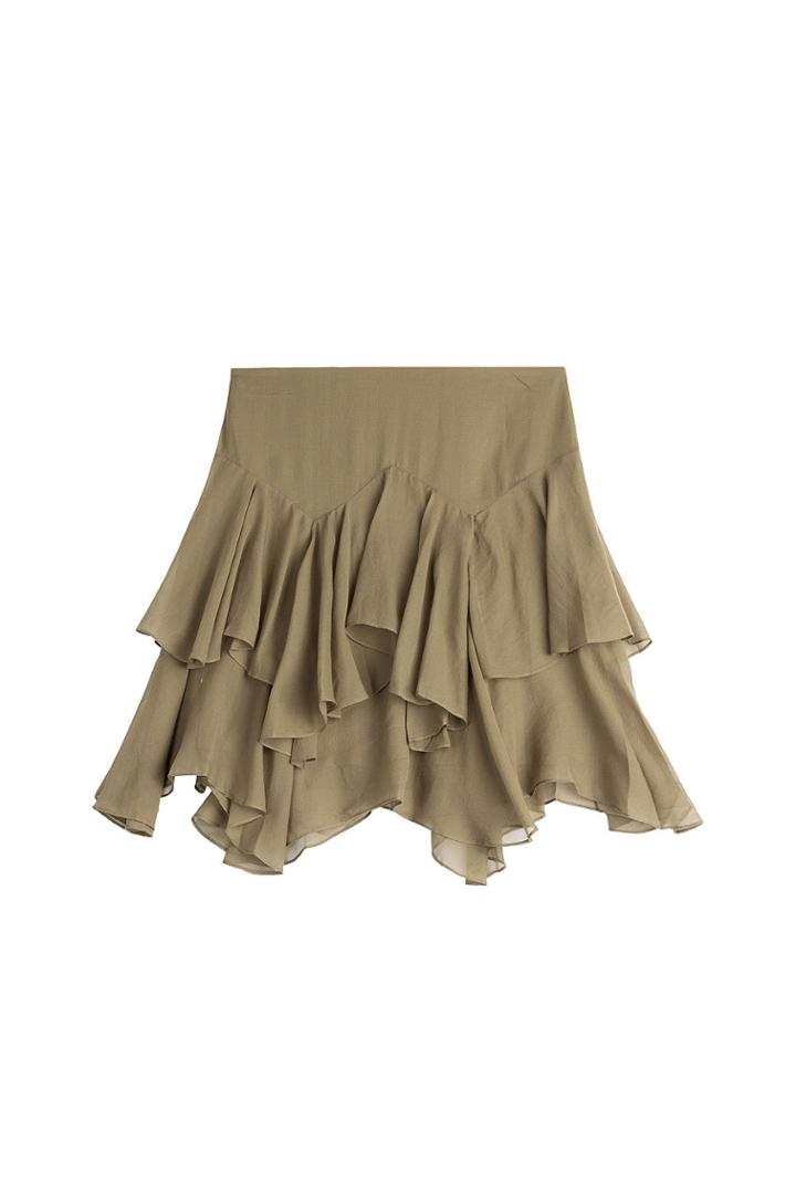 Ralph Lauren Polo Ralph Lauren Polo Tiered Cotton-silk Ruffle Skirt