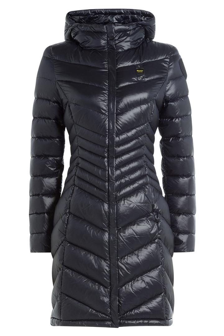 Blauer Blauer Wave Quilted Down Coat - Blue