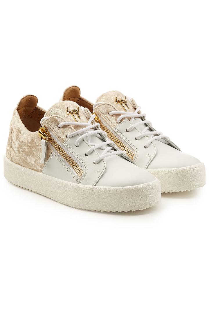 Giuseppe Zanotti Giuseppe Zanotti Leather Platform Sneakers With Velvet