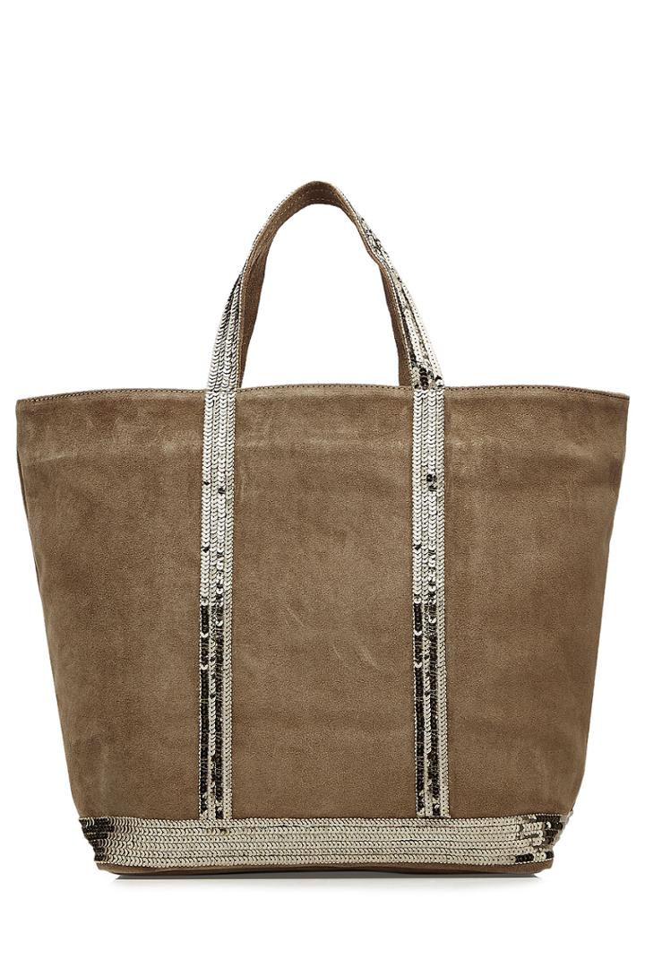Vanessa Bruno Vanessa Bruno Suede Tote With Sequin Embellishment - Green