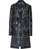 Donna Karan Cotton-silk Printed Coat