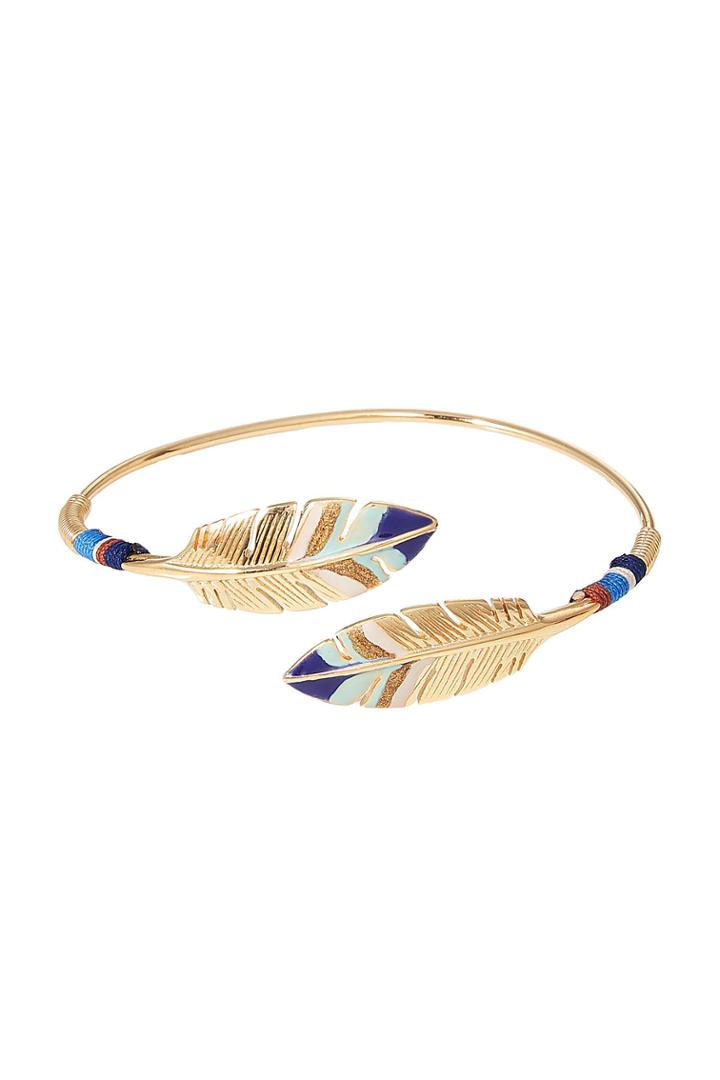 Gas Bijoux Gas Bijoux Duality Penna 24kt Gold-plated Bracelet