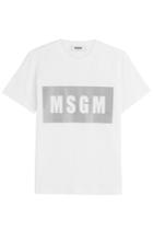 Msgm Msgm Printed Cotton T-shirt - White