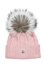 Moncler Moncler Hat In Wool And Cashmere With Fox Fur