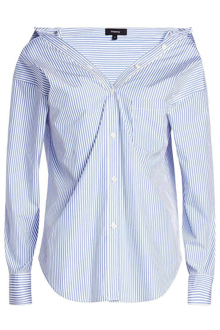 Theory Theory Striped Cotton Shirt