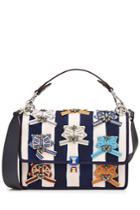 Fendi Fendi Kan I Embellished Canvas Shoulder Bag