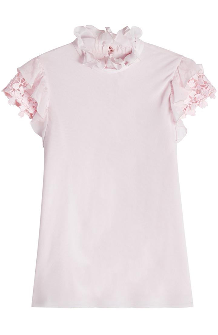 Giambattista Valli Giambattista Valli Silk Top With Lace - Pink