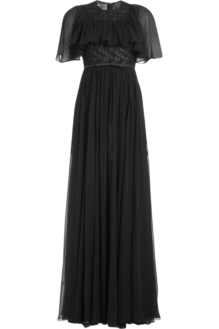 Giambattista Valli Giambattista Valli Draped Silk Evening Gown - Black