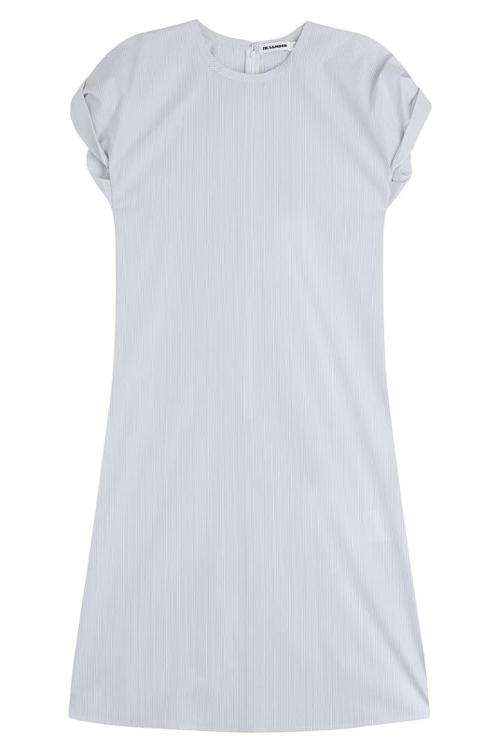 Jil Sander Jil Sander Striped Cotton Dress - Blue