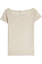 Majestic Majestic Linen T-shirt With Buttoned Back