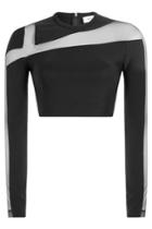 Mugler Mugler Cropped Top With Sheer Insert
