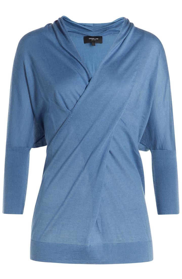 Derek Lam Cashmere-silk Draped Top