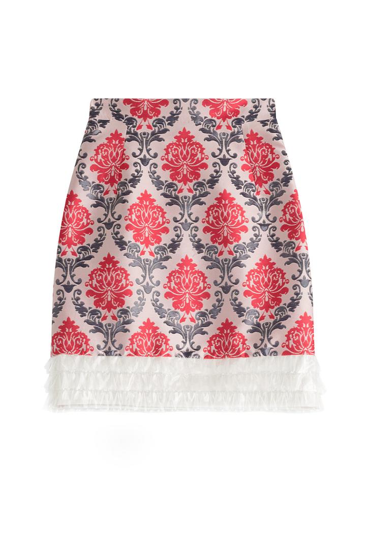 Mary Katrantzou Mary Katrantzou Jacquard Skirt With Pvc Trim - None
