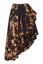 Marques' Almeida Marques' Almeida Asymmetric Tie-dyed Cotton Wrap Midi Skirt