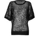 Michael Kors Cashmere Open Knit Top With Sequin Embellishment