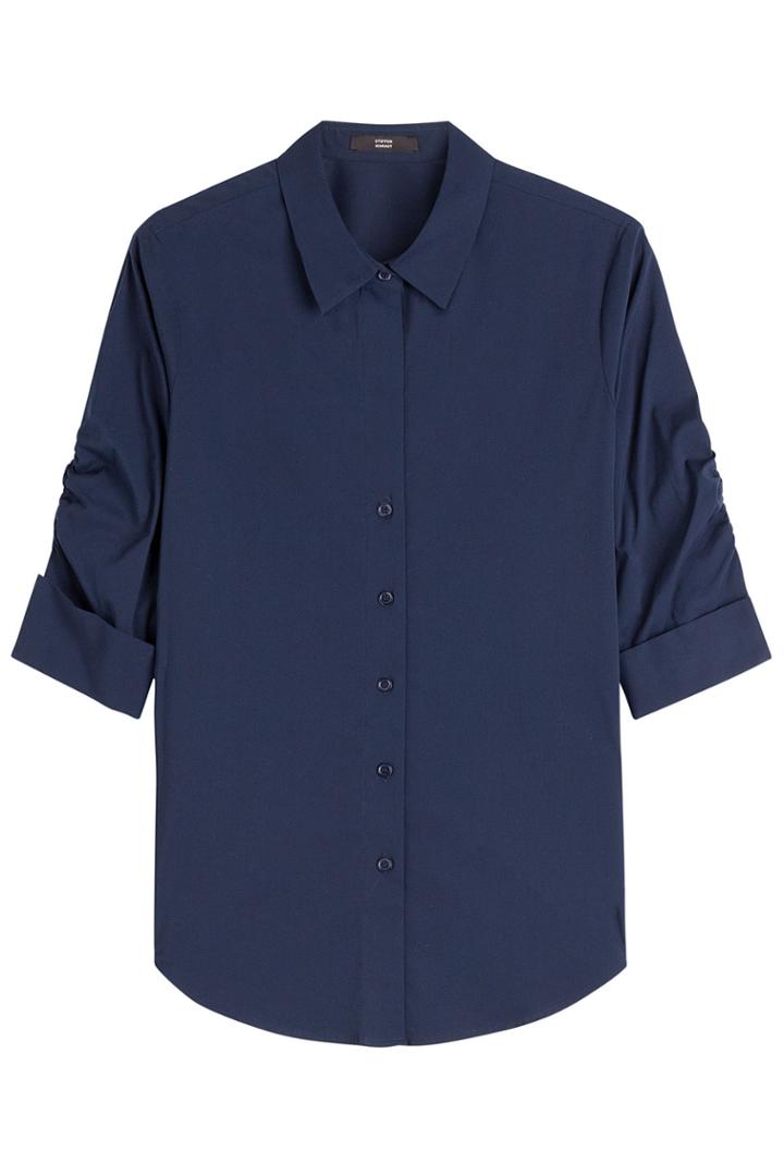 Steffen Schraut Steffen Schraut Gathered Sleeve Shirt - Blue