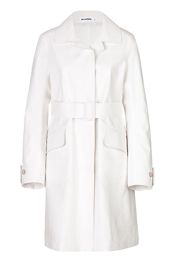 Jil Sander Jil Sander Cotton Trench Coat - White