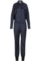 Sonia Rykiel Sonia Rykiel Pinstriped Wool Jumpsuit - Blue