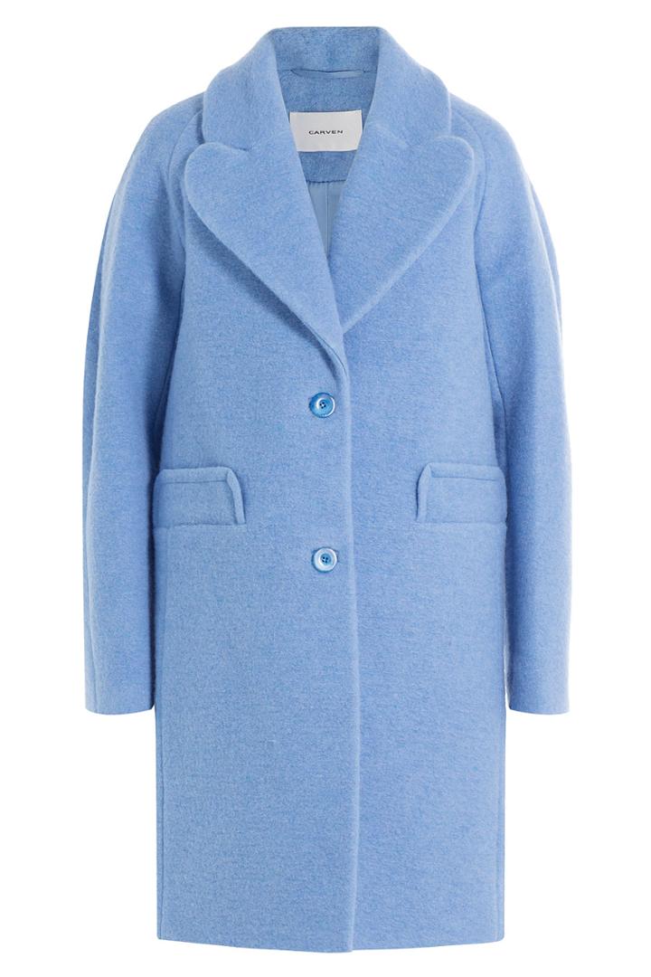 Carven Carven Coat With Heart Lapels - Blue