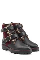 Burberry Shoes & Accessories Burberry Shoes & Accessories Leather And Suede Ankle Boots - Multicolor