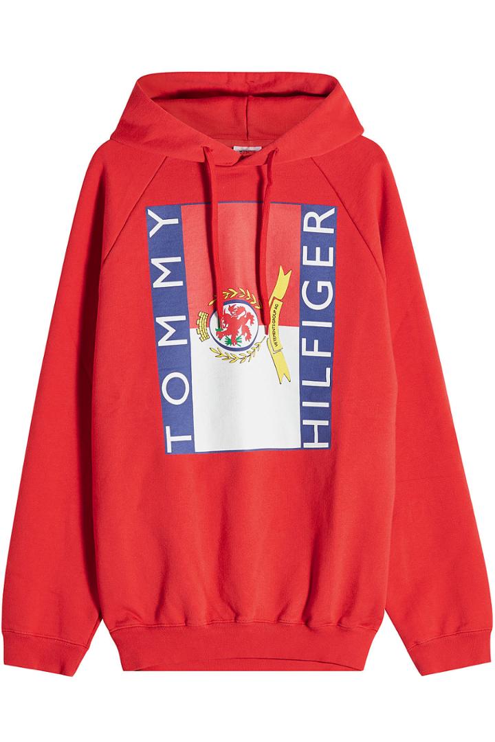 Vetements Vetements X Tommy Hilfiger Printed Cotton Hoody