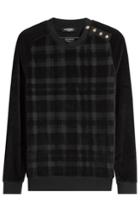Balmain Balmain Cotton Sweatshirt With Embossed Buttons - Black