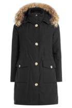 Woolrich Woolrich Long Arctic Down Parka With Fur-trimmed Hood - Black