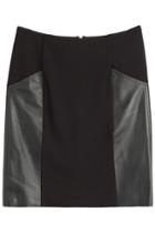 Steffen Schraut Steffen Schraut Leather Paneled Skirt - Black