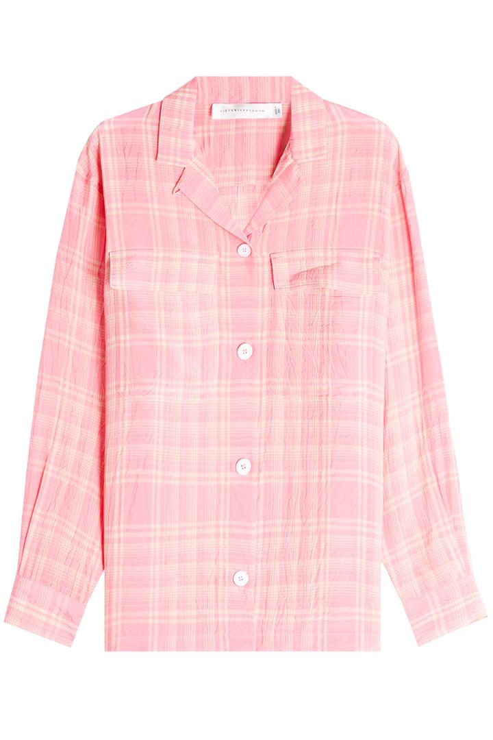 Victoria Beckham Victoria Beckham Patch Pocket Checked Shirt