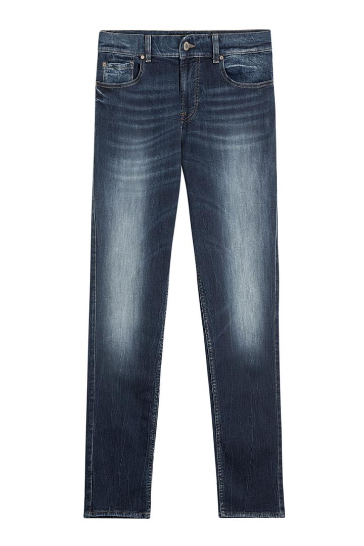 Seven For All Mankind Seven For All Mankind Stretch Cotton Skinny Jeans - Blue