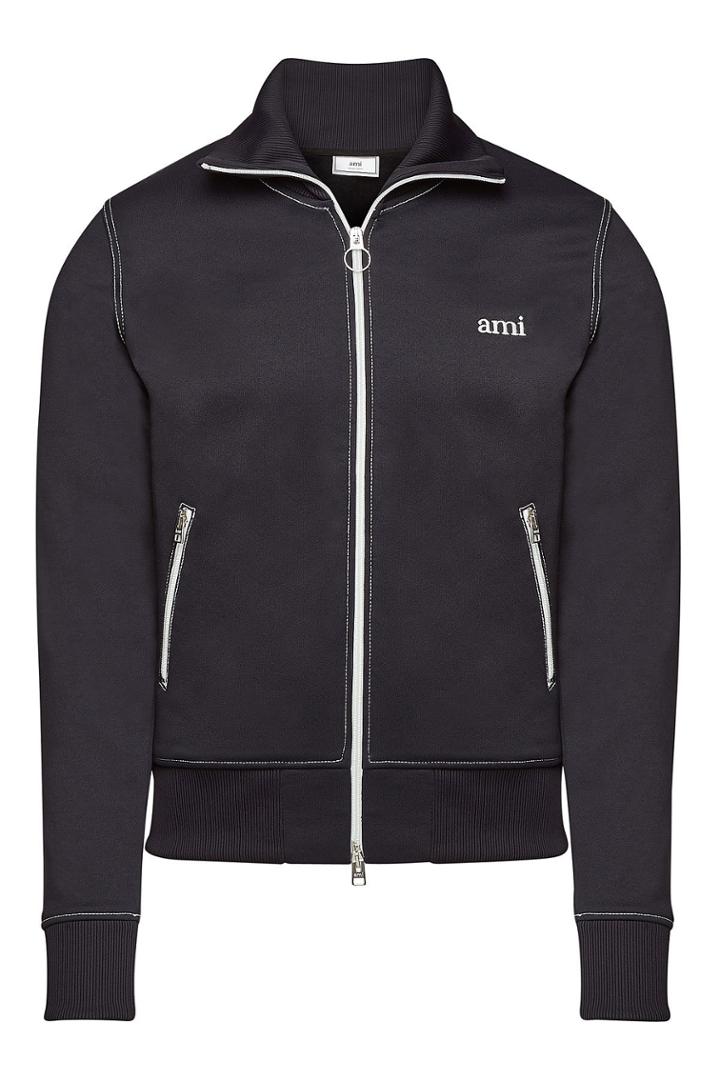 Ami Ami Zipped Sweatshirt With Cotton