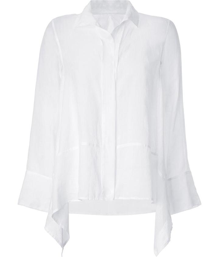Donna Karan Draped Side Tunic Blouse