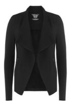 Majestic Majestic Draped Front Jacket - Black