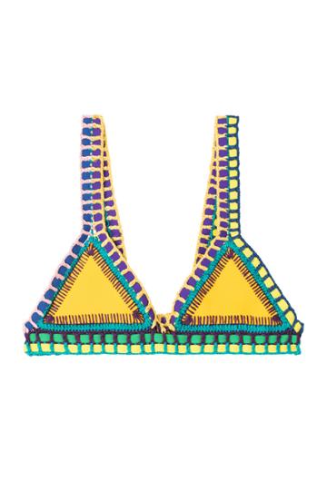 Kiini Kiini Ro Crochet Trimmed Bikini I Top