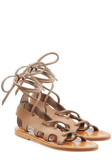 K.jacques K.jacques Leather Lace-up Sandals - Brown