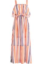 Diane Von Furstenberg Diane Von Furstenberg Striped Cotton Dress With Silk