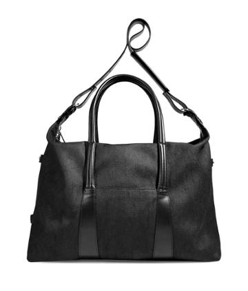 Maison Martin Margiela Black Cotton/leather Travel Bag