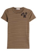 Sonia Rykiel Sonia Rykiel Striped Cotton T-shirt With Embroidery - Black
