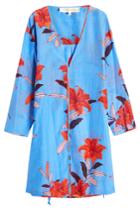 Diane Von Furstenberg Diane Von Furstenberg V-neck Printed Dress In Cotton And Silk