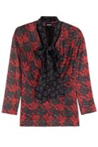 Just Cavalli Just Cavalli Tie-front Printed Blouse - Red