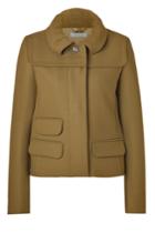 Chloé Chloé Moss Green Wool Jacket With Covered Button Tab