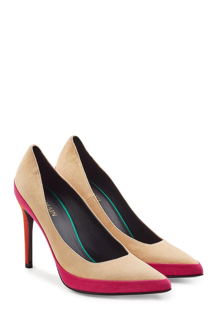 Balmain Balmain Colorblocked Suede Pumps