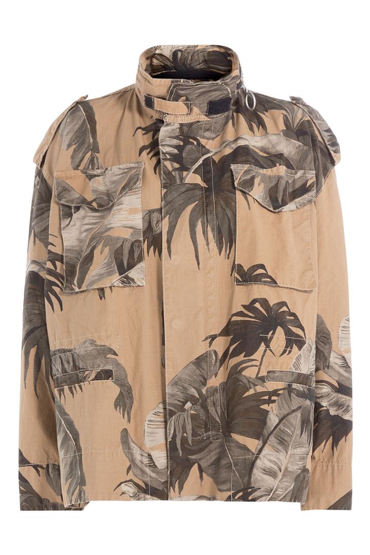 Off-white Off-white Printed Cotton Jacket - Multicolor