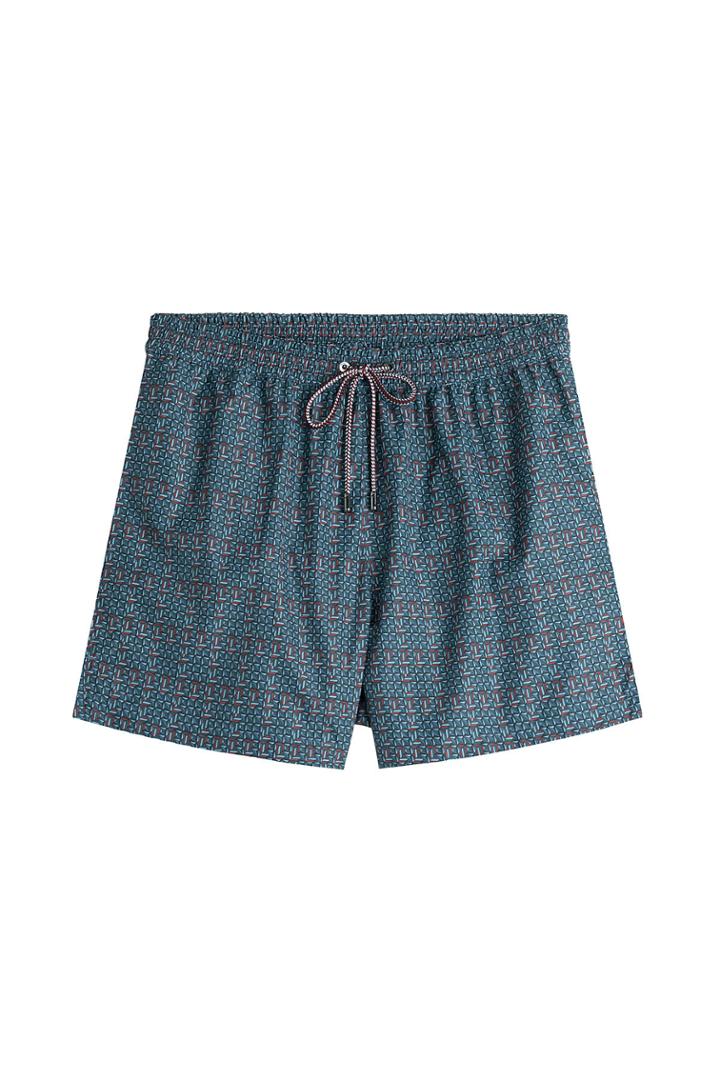 Brioni Brioni Patterned Swim Trunks - Blue