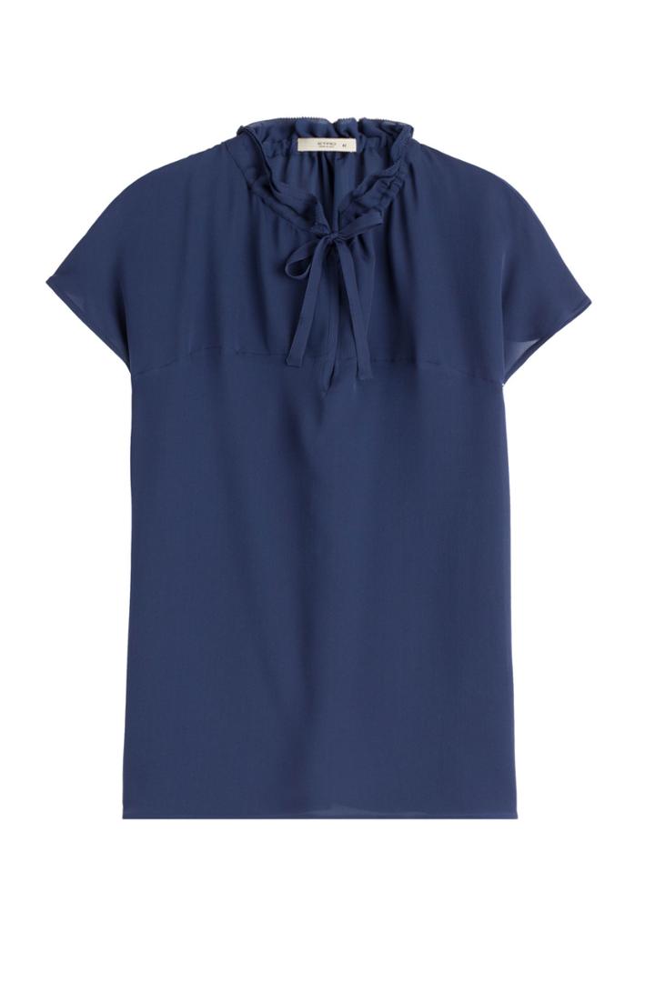 Etro Etro Silk Tie Neck Top - Blue