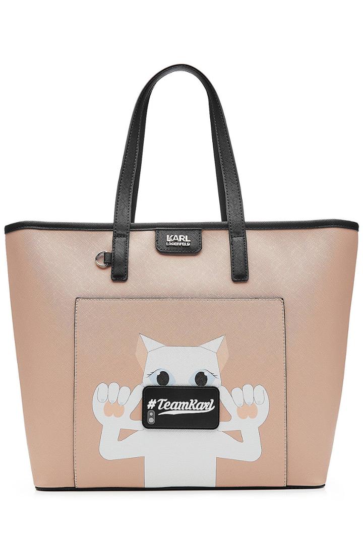Karl Lagerfeld Karl Lagerfeld Printed Metallic Tote